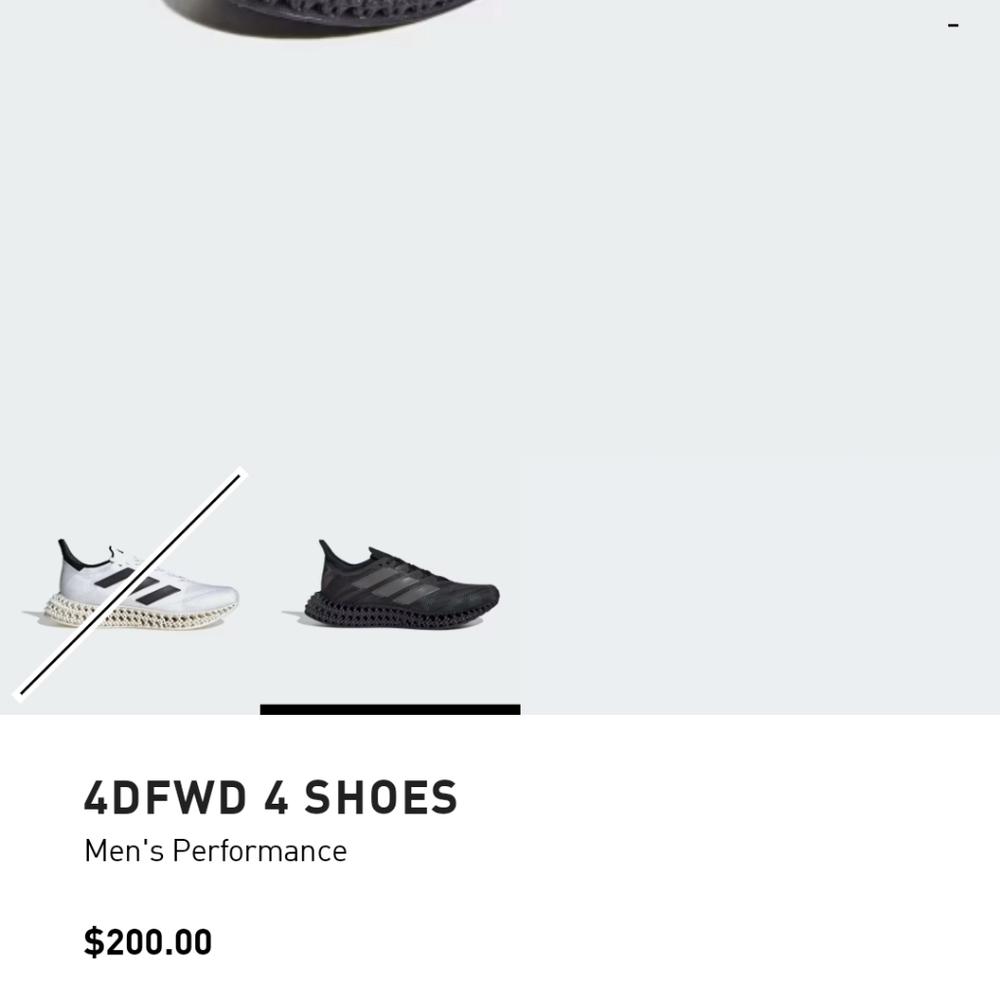 Adidas 4DFWD 4 Men's Athletic Shoes - Black and White